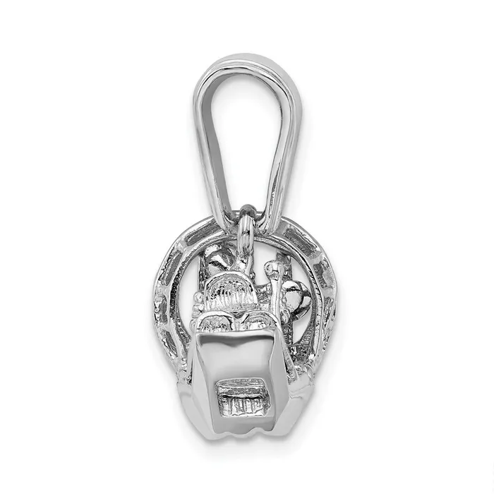 TreasureFineJewelers Sterling Silver Polished 3D Air Boat Pendant Necklaces