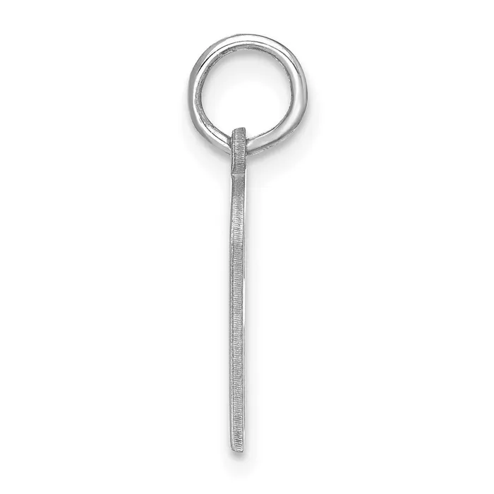 TreasureFineJewelers Sterling Silver Rhodiumplated Letter A Initial Pendant Necklaces