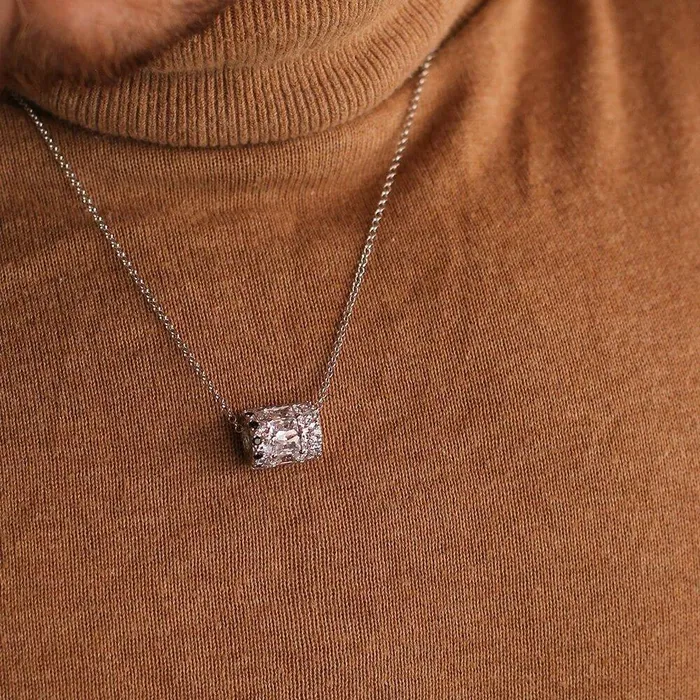 Trendolla Jewelry Necklaces IMPERIAL Black PAV Men Crown Necklace