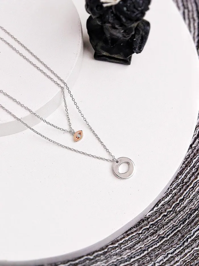 Curio Cottage Necklaces 925 Silver Layers Of Charms Necklace