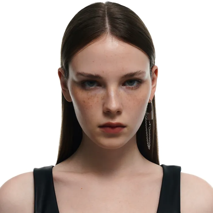 Earrings Lovers Interlock Faceted Rhinestone Lock Earring Blackheadshop