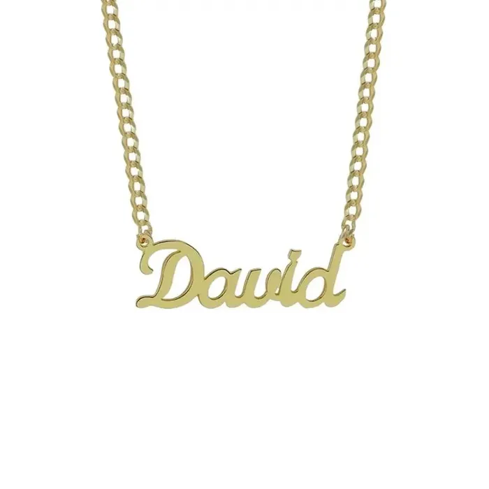 KHLOE JEWELS Custom Jewelry Necklaces Cute Custom Curb Chain Necklace