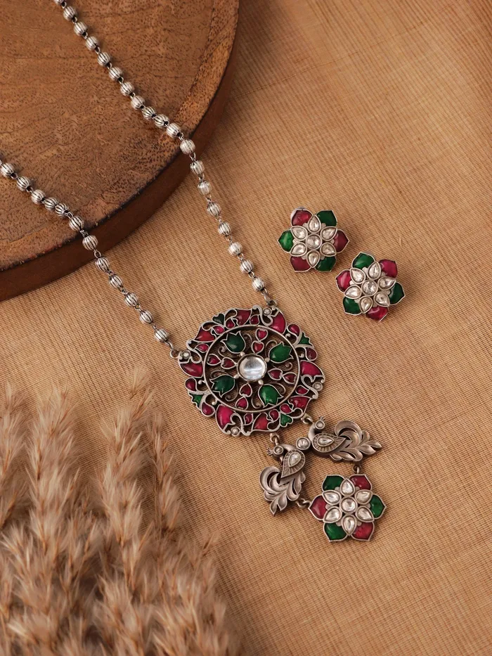 Necklaces Curio Cottage Gypsy Spring Bling Long Necklace Set