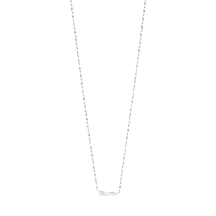 Pilgrim Mom Script Silver Plated Necklace Necklaces