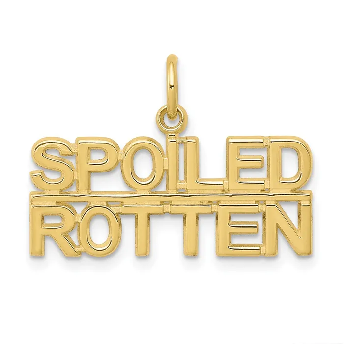 10k Talking SPOILED ROTTEN CharmWBC10C485 WB Choice Jewelry Charm Necklaces
