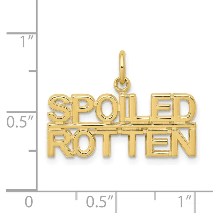 10k Talking SPOILED ROTTEN CharmWBC10C485 WB Choice Jewelry Charm Necklaces