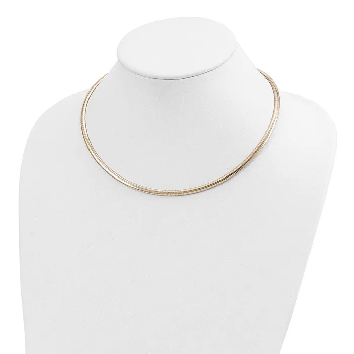 14k 4mm Domed Omega NecklaceWBCOD416 WB Choice Jewelry Necklaces 14k 4mm Domed Omega NecklaceWBCOD416 WB Choice Jewelry Necklaces