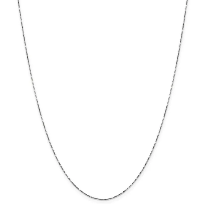 14k White Gold Carded 5mm Box ChainWBC5BW18 WB Choice Jewelry Necklaces
