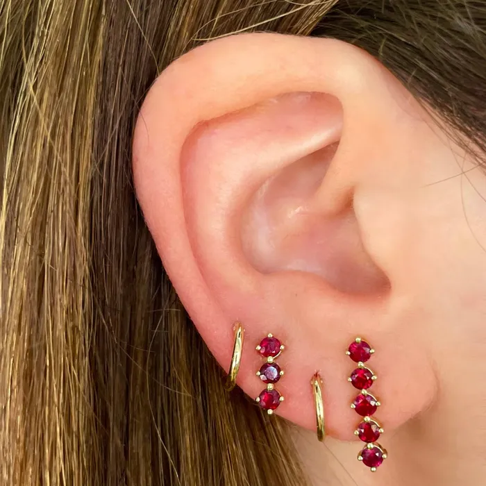 Earrings 3 Ruby Stud Earrings Shylee Rose Jewelry