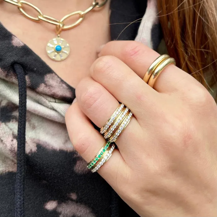 Emerald Eternity Ring Shylee Rose Jewelry Rings