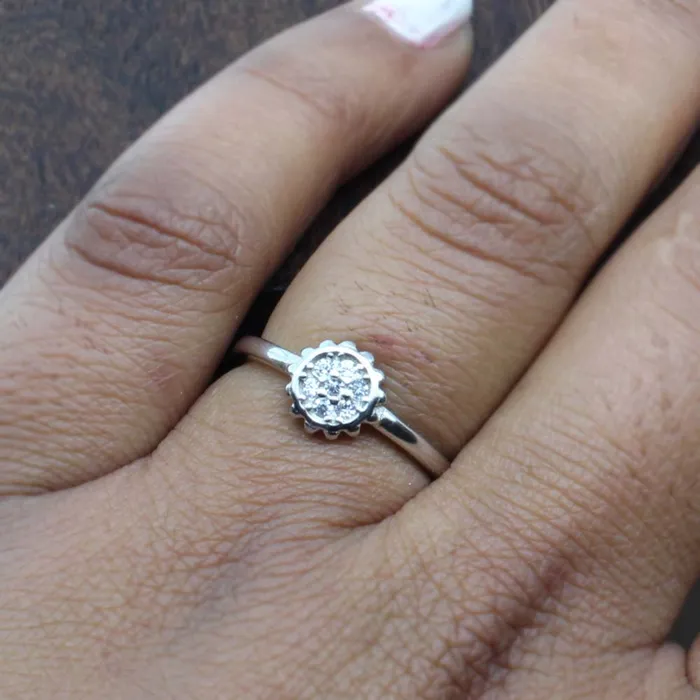 httpswwwkarizmajewelscom Rings Real 925 Sterling Silver Ring White CZ Platinum Finish