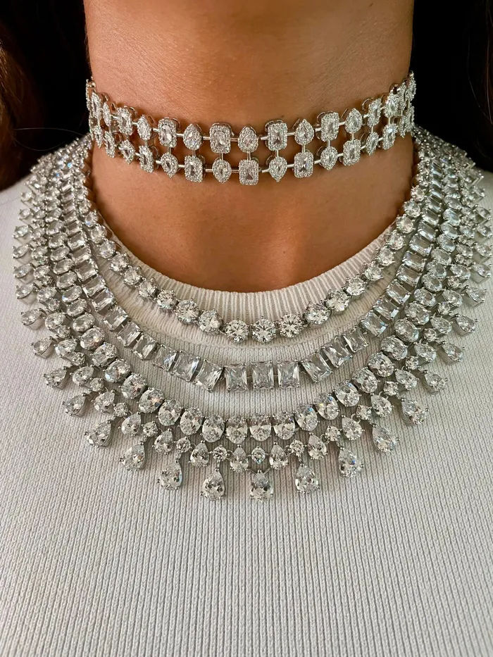 Maharani 4 Layer Dimonte Minar Dimonte 2 Layer Statement Choker Necklace Set Necklace Earrings PRERTO ECOMMERCE PRIVATE LIMITED Necklaces Maharani 4 Layer Dimonte Minar Dimonte 2 Layer Statement Choker Necklace Set Necklace Earrings PRERTO ECOMMERCE PRIVATE LIMITED Necklaces