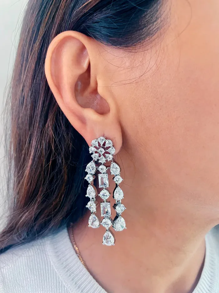Maharani 4 Layer Dimonte Minar Dimonte 2 Layer Statement Choker Necklace Set Necklace Earrings PRERTO ECOMMERCE PRIVATE LIMITED Necklaces