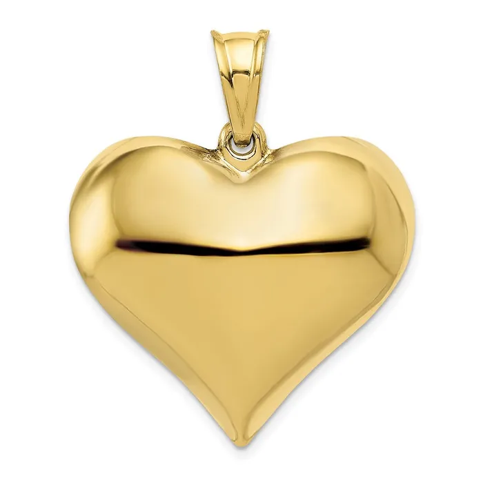 Necklaces 10K Polished 3D Heart PendantWBC10C2914 WB Choice Jewelry