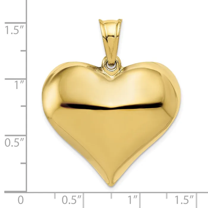 Necklaces 10K Polished 3D Heart PendantWBC10C2914 WB Choice Jewelry Necklaces 10K Polished 3D Heart PendantWBC10C2914 WB Choice Jewelry