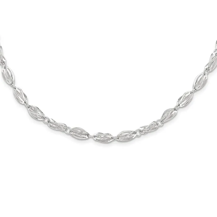 Necklaces 14K White Gold Fancy Link NecklaceWBCSF219818 WB Choice Jewelry Necklaces 14K White Gold Fancy Link NecklaceWBCSF219818 WB Choice Jewelry