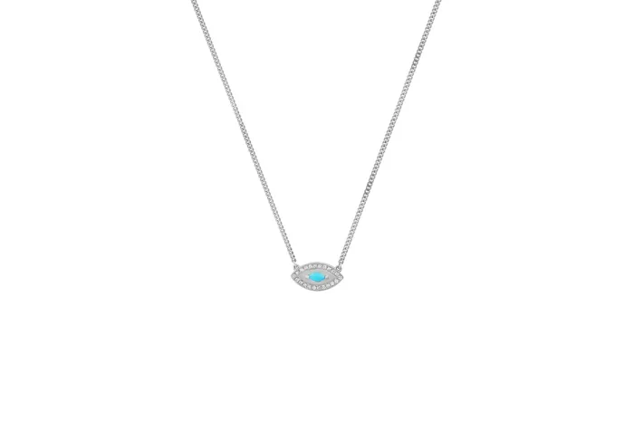 Necklaces Shylee Rose Jewelry Evil Eye Necklace w Turquoise Marquise