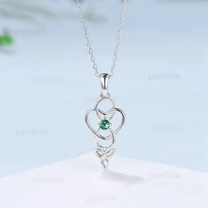 Norse Viking emerald necklace solid Silver 14k 18k rose gold unique Personalized pendant women Valkyrie Necklace Celtic Jewelry Necklace PENFINE Necklaces Norse Viking emerald necklace solid Silver 14k 18k rose gold unique Personalized pendant women Valkyrie Necklace Celtic Jewelry Necklace PENFINE Necklaces