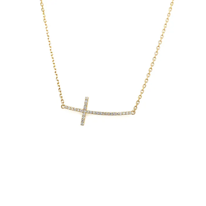 PINK DIAMOND INC Necklaces 18KY 25 Cttw Diamond Necklace