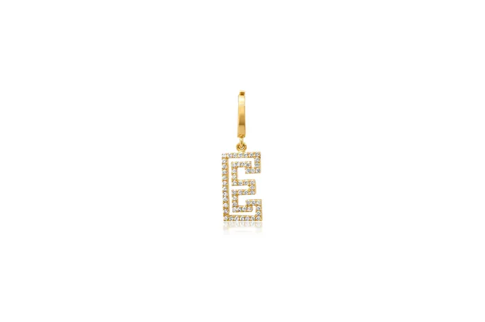 Shylee Rose Jewelry Charm Necklaces Mini Diamond Outline Initial Charm