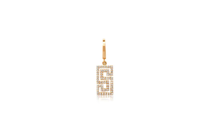 Shylee Rose Jewelry Charm Necklaces Mini Diamond Outline Initial Charm