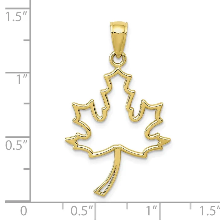 WB Choice Jewelry 10k Maple Leaf PendantWBC10D4375 Necklaces WB Choice Jewelry 10k Maple Leaf PendantWBC10D4375 Necklaces