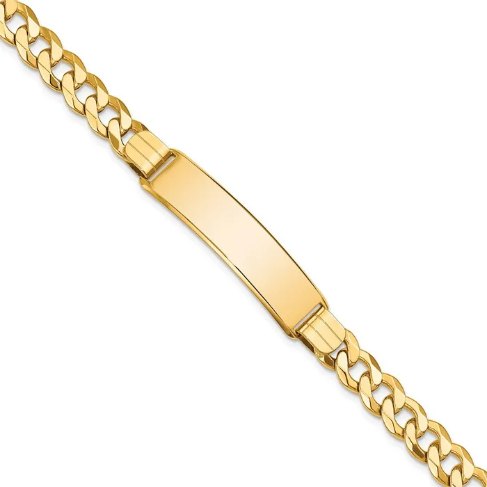 WB Choice Jewelry Bracelets 14k Flat Curb Link ID BraceletWBCLID808