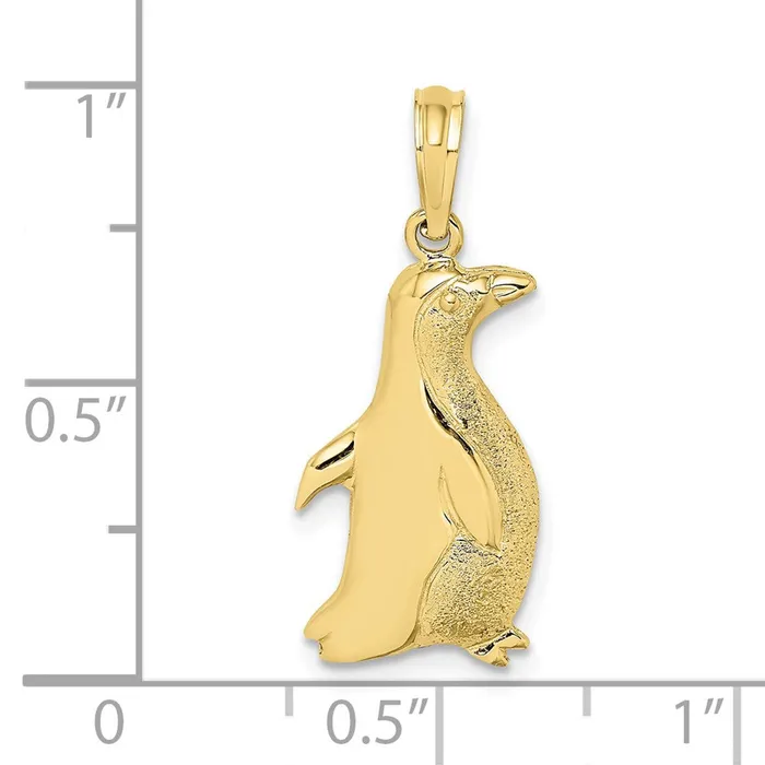 WB Choice Jewelry Charm Necklaces 10K 2D Polished and Engraved Penguin CharmWBC10K6509 WB Choice Jewelry Charm Necklaces 10K 2D Polished and Engraved Penguin CharmWBC10K6509