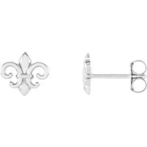 WB Choice Jewelry Earrings 14K White 825x74 mm FleurdeLis Earrings28615101PSTWBC WB Choice Jewelry Earrings 14K White 825x74 mm FleurdeLis Earrings28615101PSTWBC