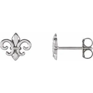 WB Choice Jewelry Earrings 14K White 825x74 mm FleurdeLis Earrings28615101PSTWBC