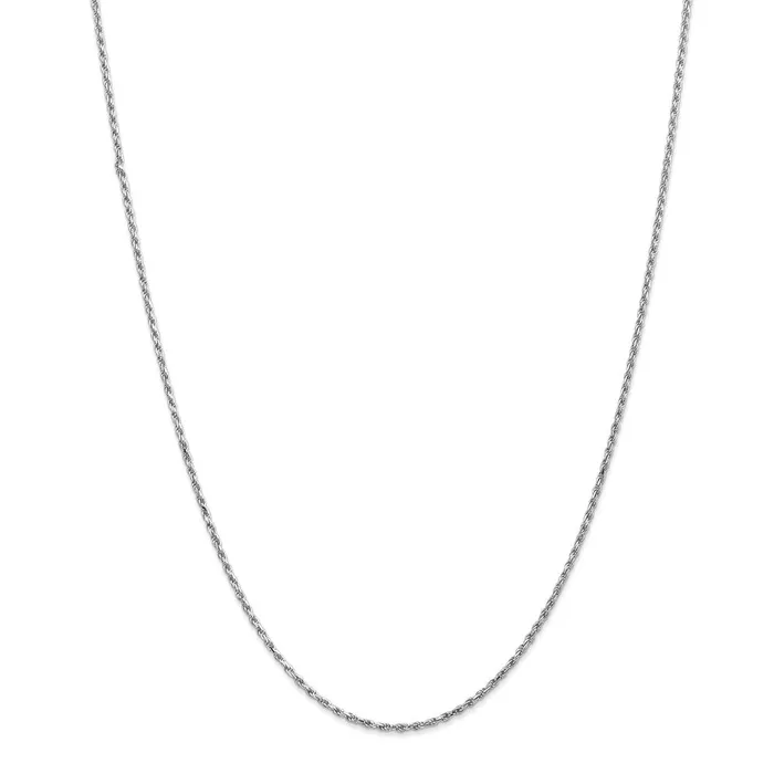 WB Choice Jewelry Necklaces 10k White Gold 16mm DC Machine Made Rope ChainWBC10W01420 WB Choice Jewelry Necklaces 10k White Gold 16mm DC Machine Made Rope ChainWBC10W01420