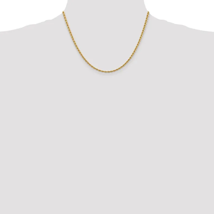 WB Choice Jewelry Necklaces 14k 275mm Diamondcut Rope with Lobster Clasp ChainWBC021L18 WB Choice Jewelry Necklaces 14k 275mm Diamondcut Rope with Lobster Clasp ChainWBC021L18