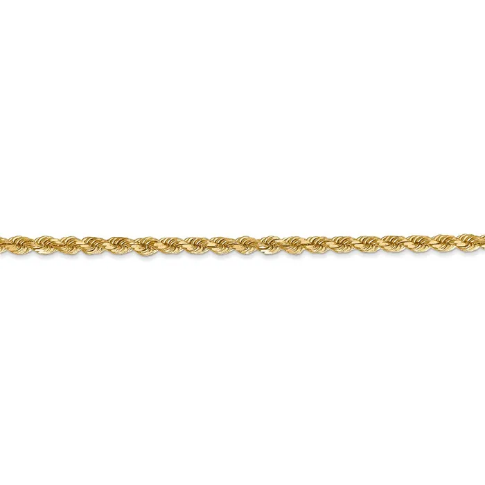 WB Choice Jewelry Necklaces 14k 275mm Diamondcut Rope with Lobster Clasp ChainWBC021L18 WB Choice Jewelry Necklaces 14k 275mm Diamondcut Rope with Lobster Clasp ChainWBC021L18