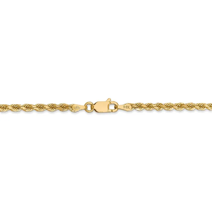WB Choice Jewelry Necklaces 14k 275mm Diamondcut Rope with Lobster Clasp ChainWBC021L18 WB Choice Jewelry Necklaces 14k 275mm Diamondcut Rope with Lobster Clasp ChainWBC021L18
