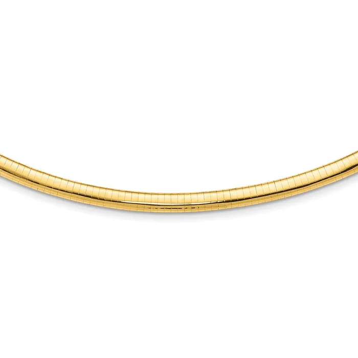 WB Choice Jewelry Necklaces 14k 6mm Domed Omega NecklaceWBCOD616