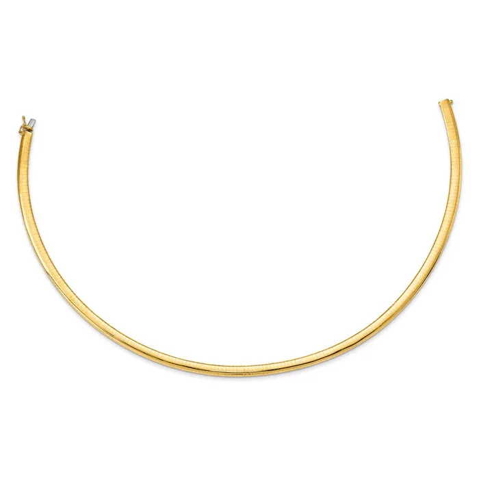 WB Choice Jewelry Necklaces 14k 6mm Domed Omega NecklaceWBCOD616 WB Choice Jewelry Necklaces 14k 6mm Domed Omega NecklaceWBCOD616