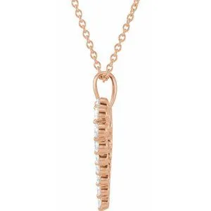 WB Choice Jewelry Necklaces 14K Rose 1 CTW Diamond Heart 18 Necklace 6496060002PSTWBC WB Choice Jewelry Necklaces 14K Rose 1 CTW Diamond Heart 18 Necklace 6496060002PSTWBC