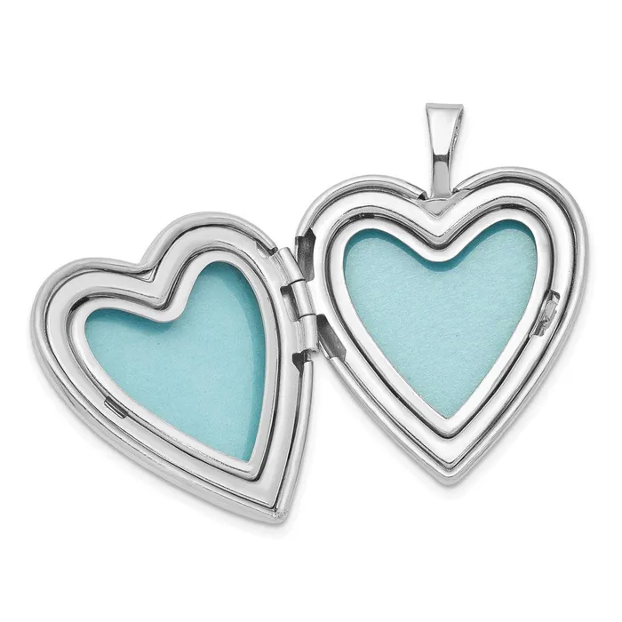WB Choice Jewelry Necklaces Sterling Silver Rhodiumplated 20mm with Daisies Heart Locket NecklaceWBCQLS24218 WB Choice Jewelry Necklaces Sterling Silver Rhodiumplated 20mm with Daisies Heart Locket NecklaceWBCQLS24218
