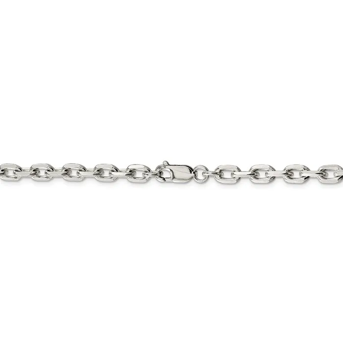 WB Choice Jewelry Rings Sterling Silver 54mm Beveled Oval Cable ChainWBCQCA17018 WB Choice Jewelry Rings Sterling Silver 54mm Beveled Oval Cable ChainWBCQCA17018