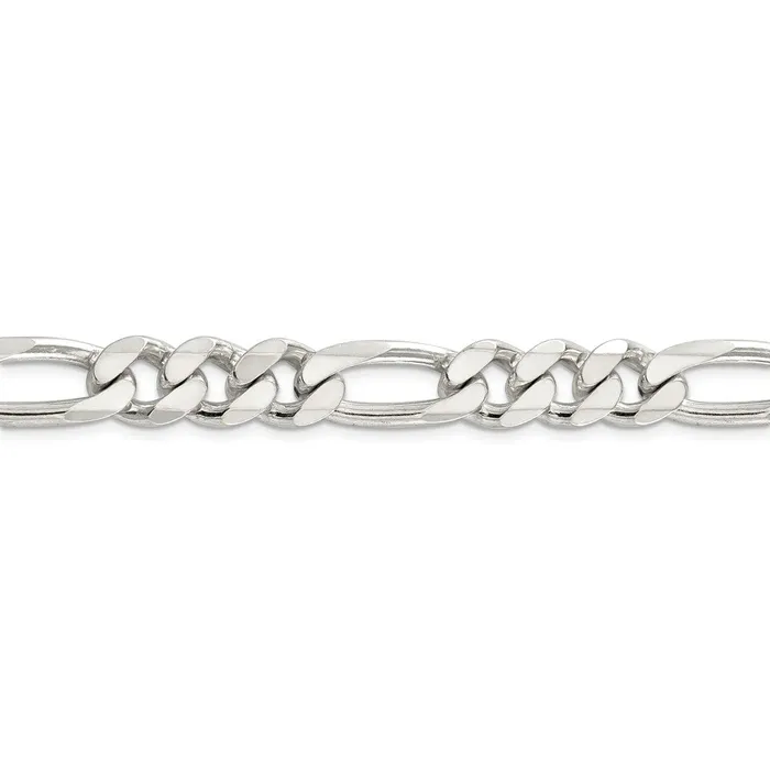 WB Choice Jewelry Sterling Silver 105mm Pav Flat Figaro ChainWBCQFF3008 Necklaces WB Choice Jewelry Sterling Silver 105mm Pav Flat Figaro ChainWBCQFF3008 Necklaces