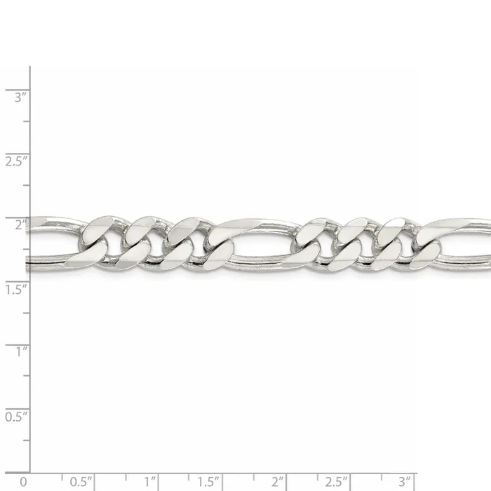 WB Choice Jewelry Sterling Silver 105mm Pav Flat Figaro ChainWBCQFF3008 Necklaces WB Choice Jewelry Sterling Silver 105mm Pav Flat Figaro ChainWBCQFF3008 Necklaces