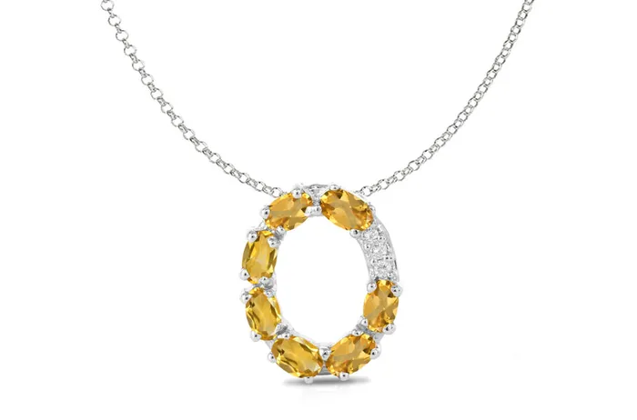Albert Hern Pendant Letter O Initial 18kt Gold Necklaces