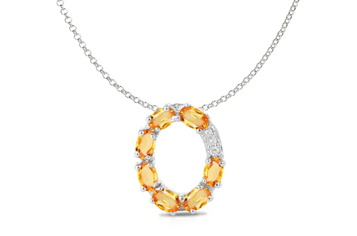 Albert Hern Pendant Letter O Initial 18kt Gold Necklaces