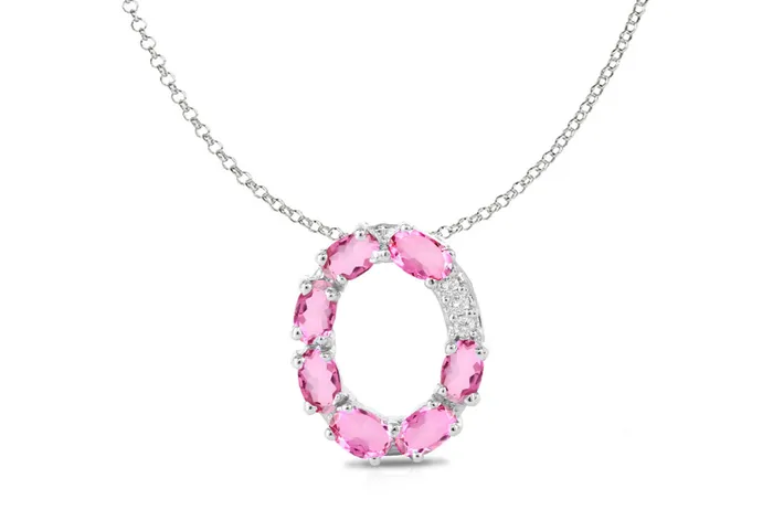 Albert Hern Pendant Letter O Initial 18kt Gold Necklaces