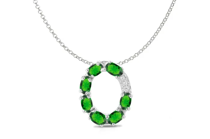 Albert Hern Pendant Letter O Initial 18kt Gold Necklaces