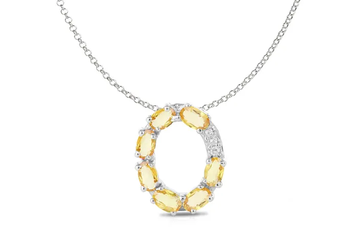 Albert Hern Pendant Letter O Initial 18kt Gold Necklaces