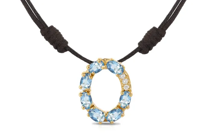 Albert Hern Pendant Letter O Initial 18kt Gold Necklaces