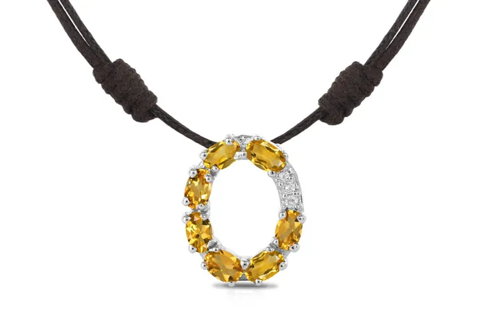 Albert Hern Pendant Letter O Initial 18kt Gold Necklaces