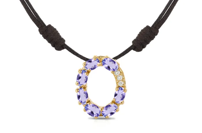 Albert Hern Pendant Letter O Initial 18kt Gold Necklaces