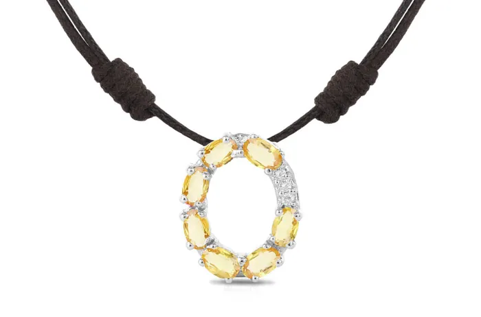 Albert Hern Pendant Letter O Initial 18kt Gold Necklaces